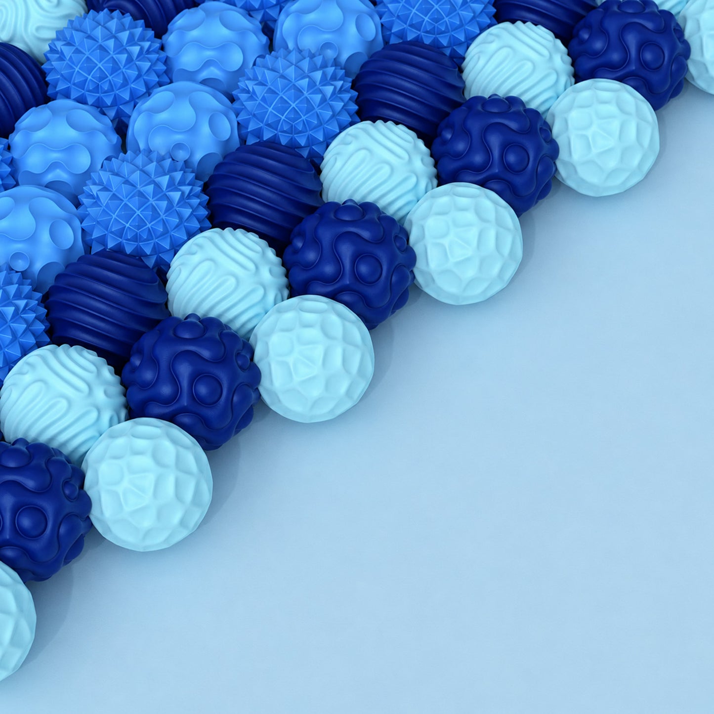 12PCS Magnetic Fidget Balls with Storage Case, Silicone Fidget Toys for Adults & Teens, Quiet Desk Stress Relief, Blue