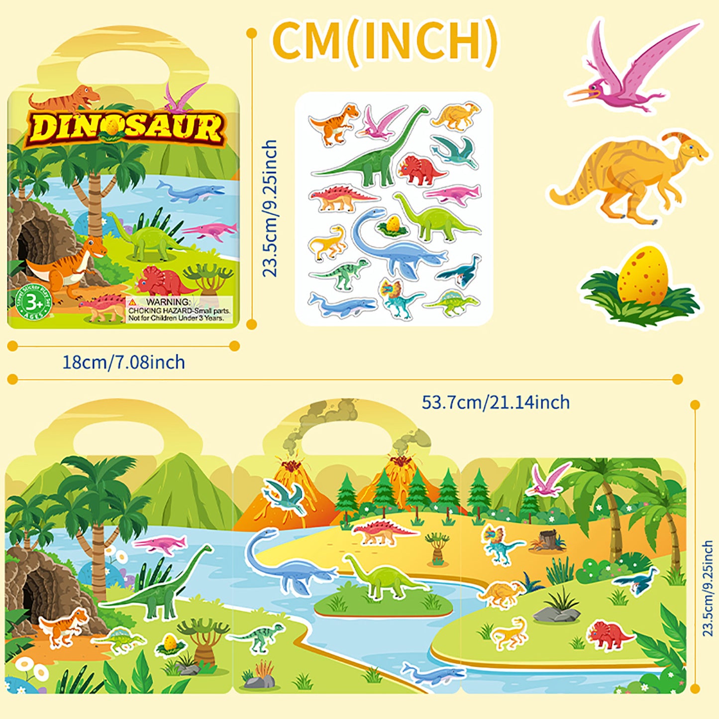 Reusable Sticker Activity Book Set | 6 Educational Themes | Travel-Friendly Hands-On Activity Book