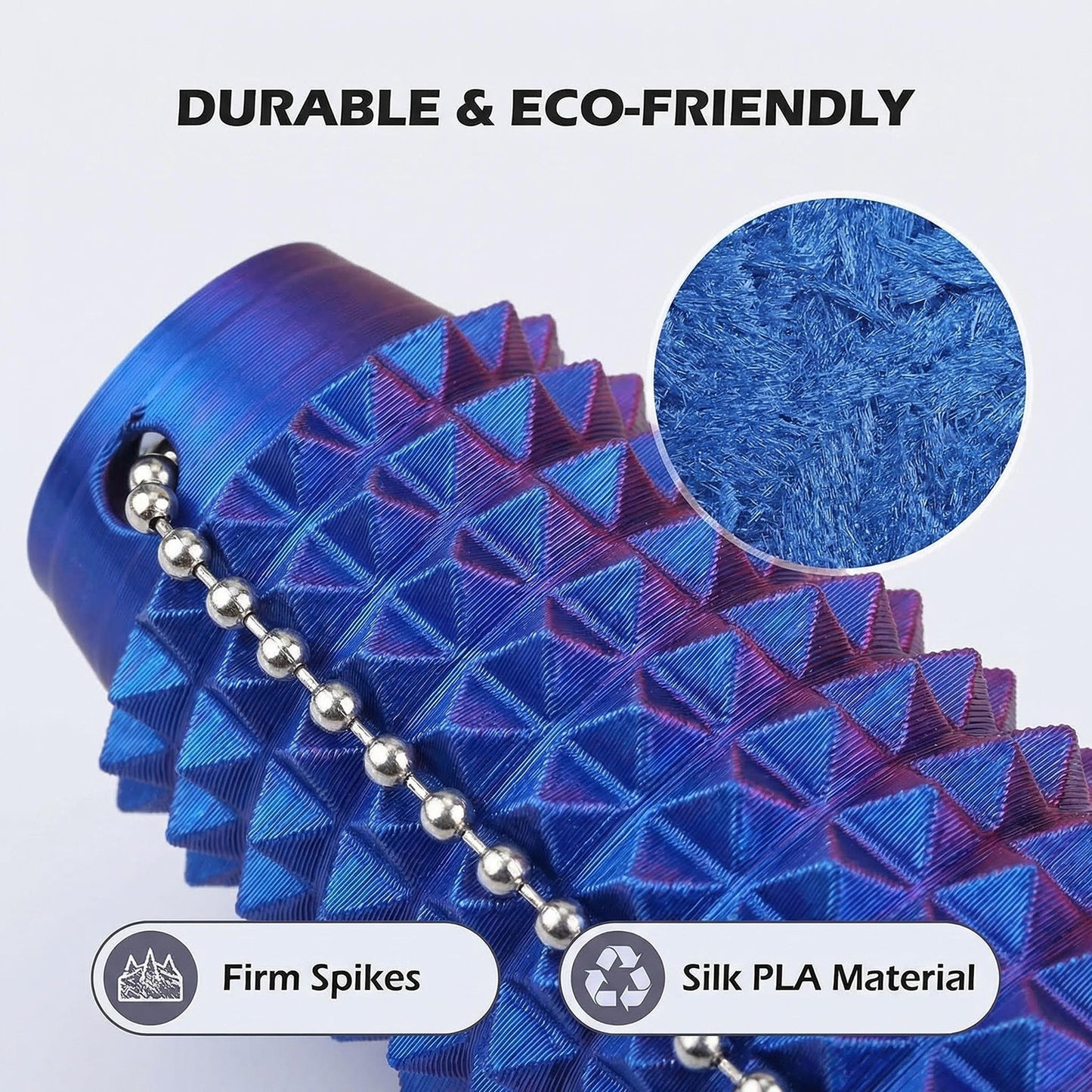 6 Pack Spiky Sensory Fidget Keychains, Textured Pocket Fidget Accessories for Adults Teens, Quiet Stress Relief for Focus and Restless Hands