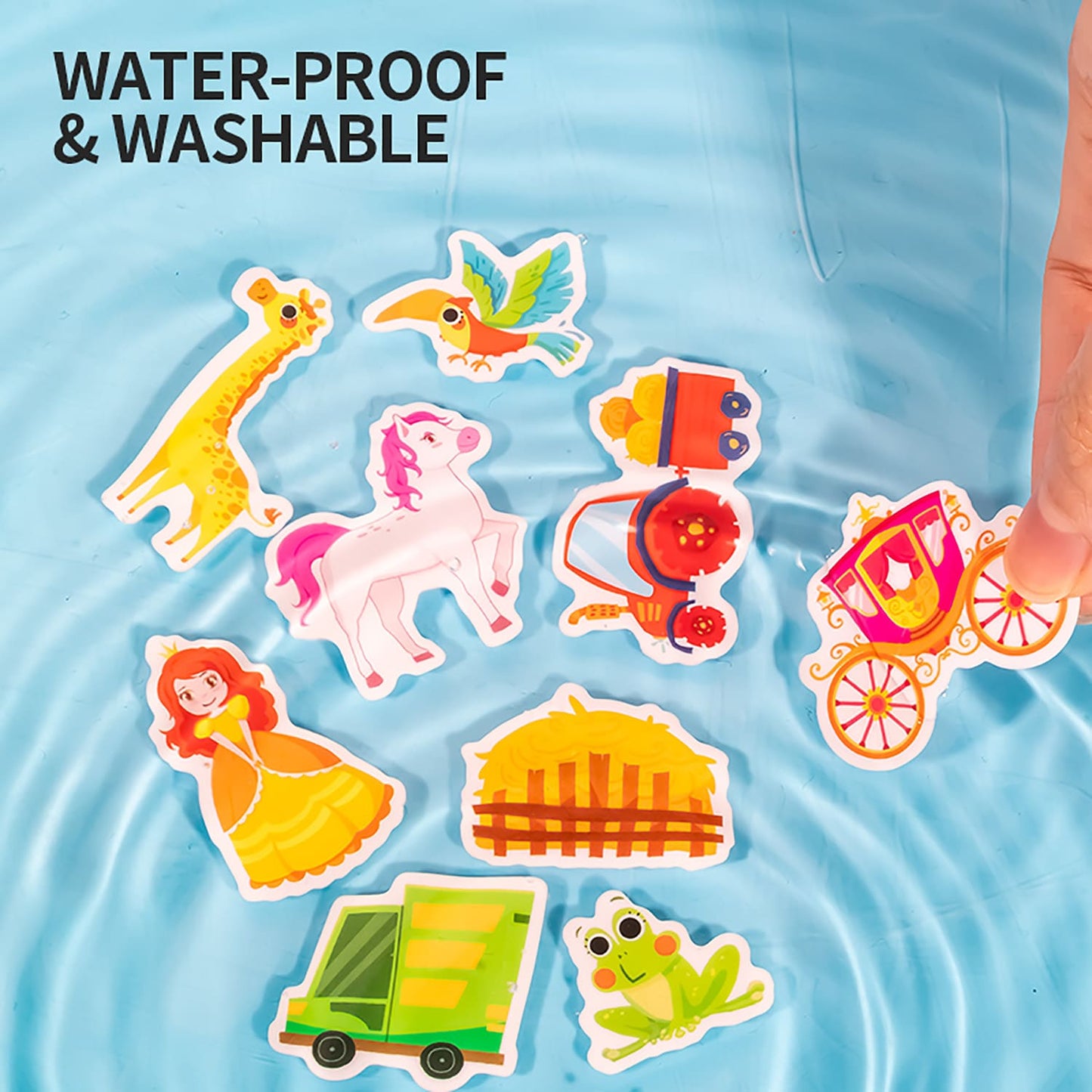 Reusable Sticker Activity Book Set for Kids Ages 3+ | 4 Educational Themes | Travel-Friendly Hands-On Activity Book