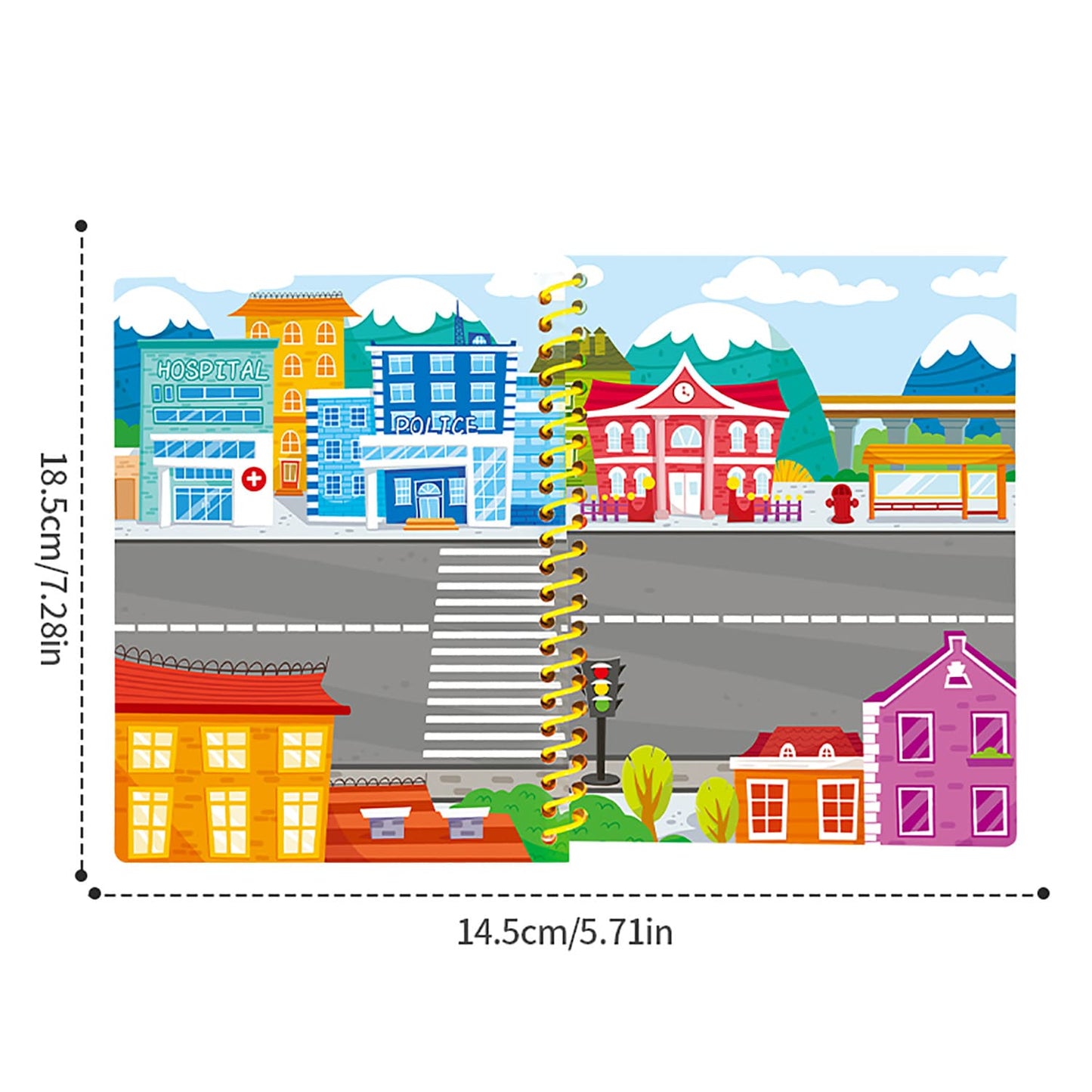 Reusable Sticker Activity Book Set for Kids Ages 3+ | 4 Educational Themes | Travel-Friendly Hands-On Activity Book