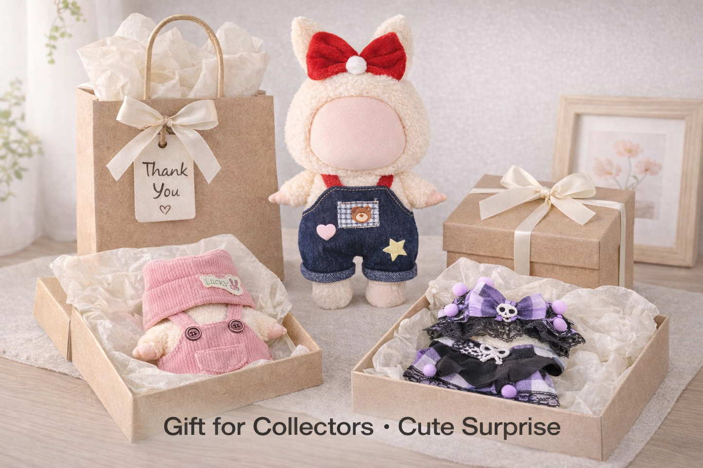 Doll Clothes Accessories Mix & Match Wardrobe Collectible Outfits 6 Pack for 17cm (6.7") Plush Figures