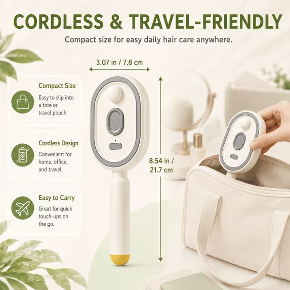 Electric Mist Spray Hair Brush, Self-Cleaning Air Cushion Massage Comb, Rechargeable Detangling Brush for Frizz Control, Wet & Dry Hair