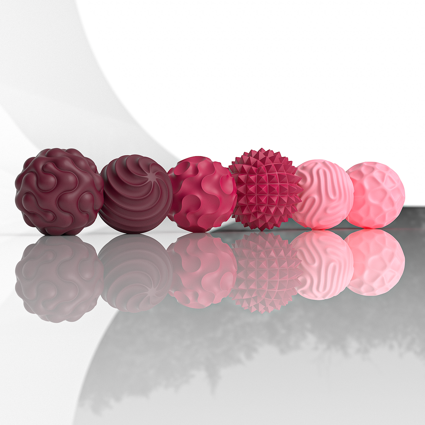 Kywib Therapy Textured Hand and Muscle Silicone Massage Therapy Ball for Hand and Muscle Relief with Carrying Case, Multicolor, 12 Pack