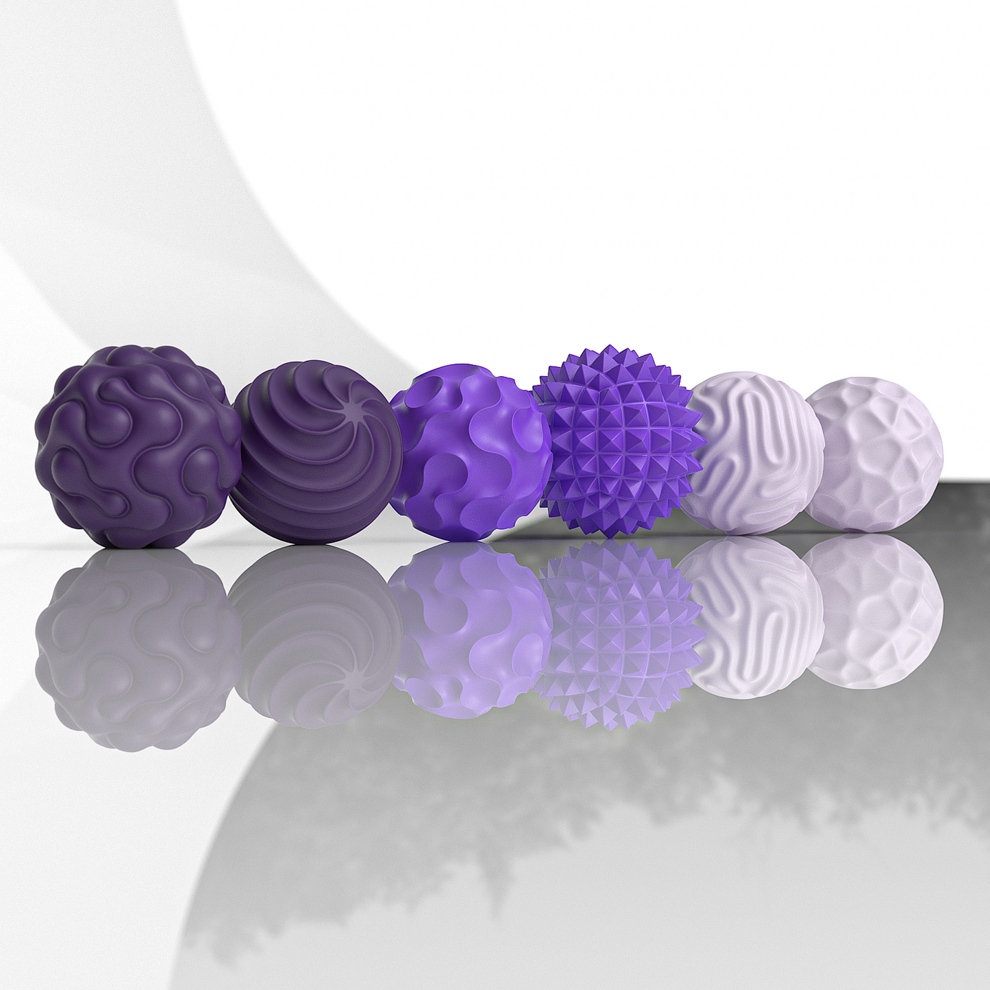 Magnetic Fidget Balls 12PCS (2 Sets), Quiet Silicone Sensory Desk Fidgets,, Includes Carry Case, Purple