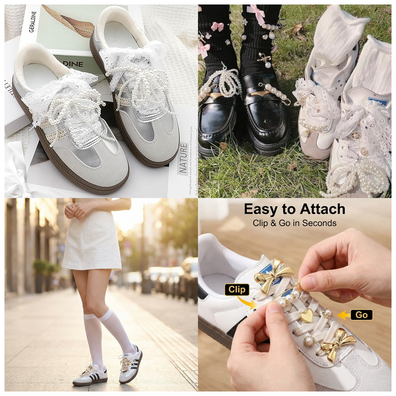 sneakers, diy shoe jewelry set with metal chains, rhinestone buttons and satin shoelaces for women girls, elegant sneaker decoration kit sneakers, diy shoe jewelry set with metal chains, rhinestone buttons and satin shoelaces for women girls, elegant sneaker decoration kit