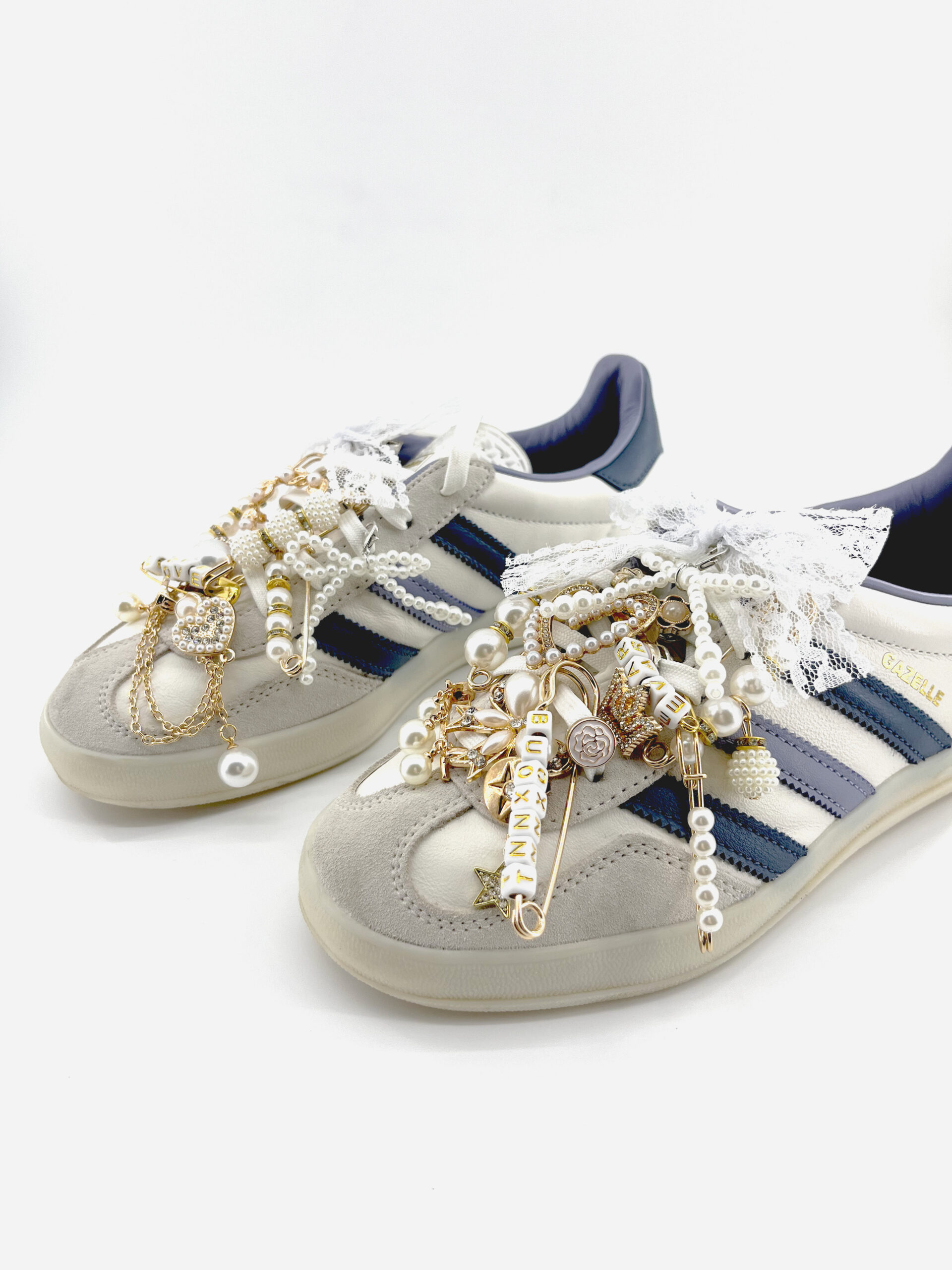 sneakers, diy shoe jewelry set with metal chains, rhinestone buttons and satin shoelaces for women girls, elegant sneaker decoration kit sneakers, diy shoe jewelry set with metal chains, rhinestone buttons and satin shoelaces for women girls, elegant sneaker decoration kit